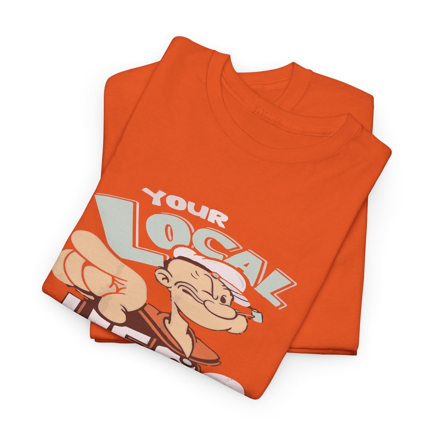 Local Hero Unisex Heavy Cotton Tee | Cool Graphic Tee for Everyday Wear, Gift for Friends, Casual Style, Birthday Gift, Gift for Heroes