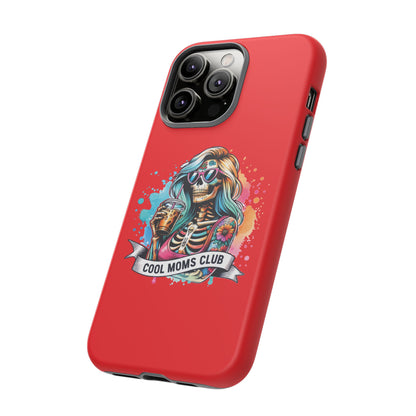 Cool Moms Club Phone Case - Tough Cases, Funky Phone Cover, Gift for Moms, Skeleton Design, Trendy Tech Accessories