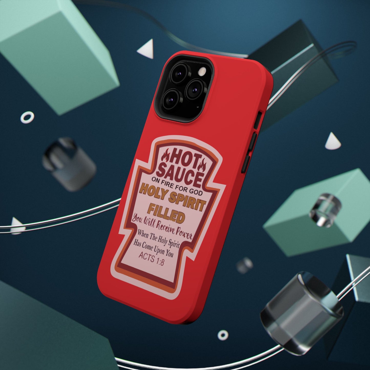 Holy Spirit Hot Sauce Phone Cases - Impact-Resistant, Christian Gift, Spiritual Reminder, Unique Design, Faith-Based Accessory
