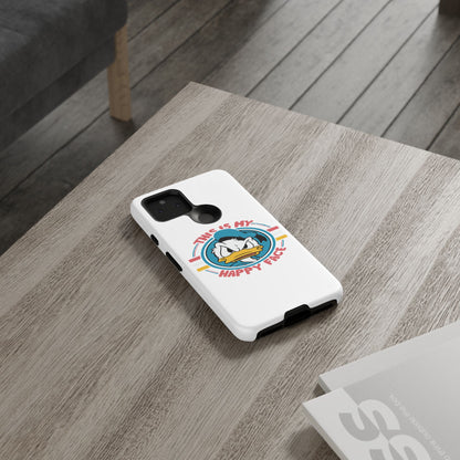 Tough Cases: This is My Happy Face Phone Case, Funny Phone Case, Donald Duck Case, Cute Phone Accessory, Gift for Disney Fans