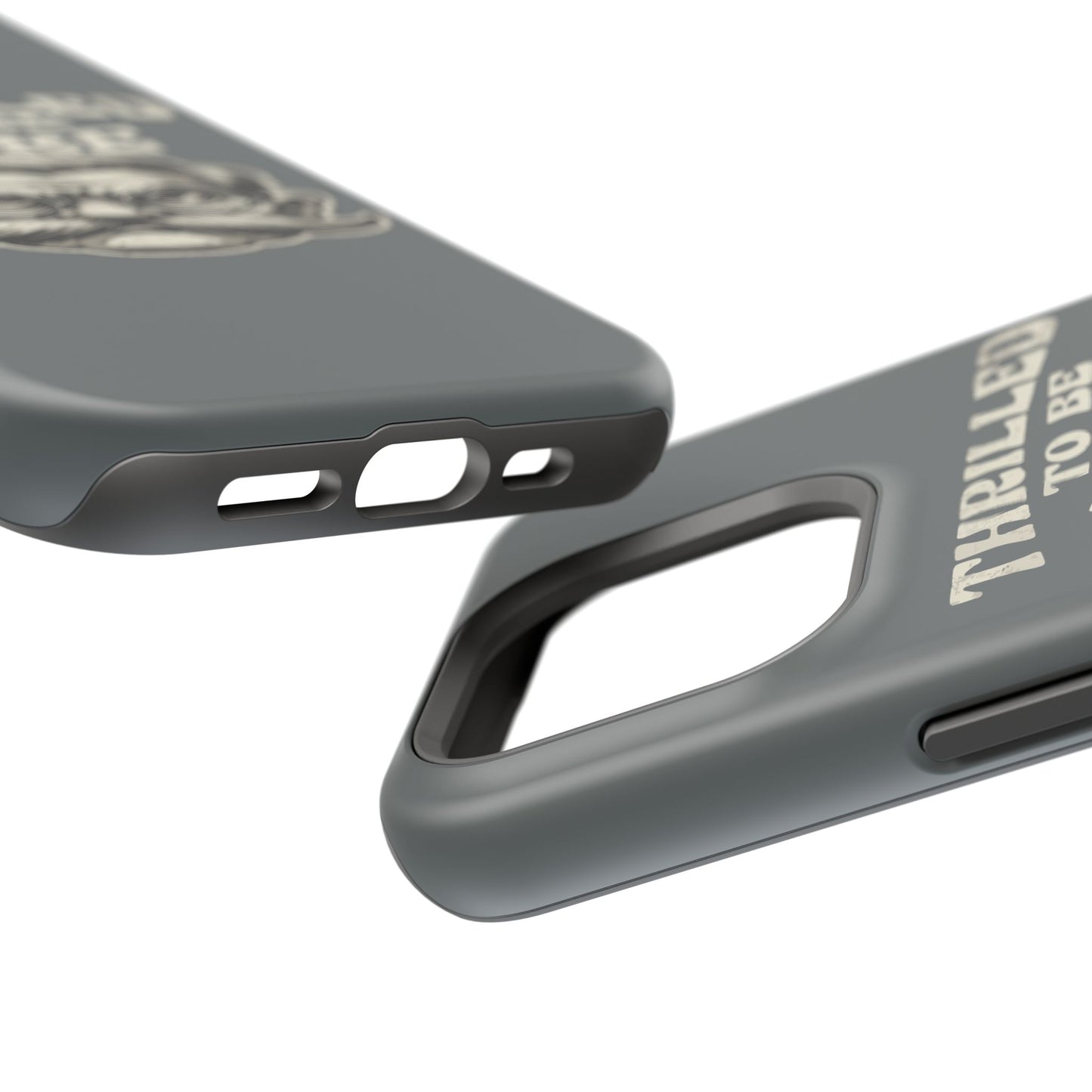 Phone Case — "Thrilled to Be Here" Vintage Mustache Man Impact Case