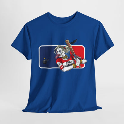 Unisex Baseball Graphic Tee - Harley Quinn DC Casual Wear for Sports Lovers