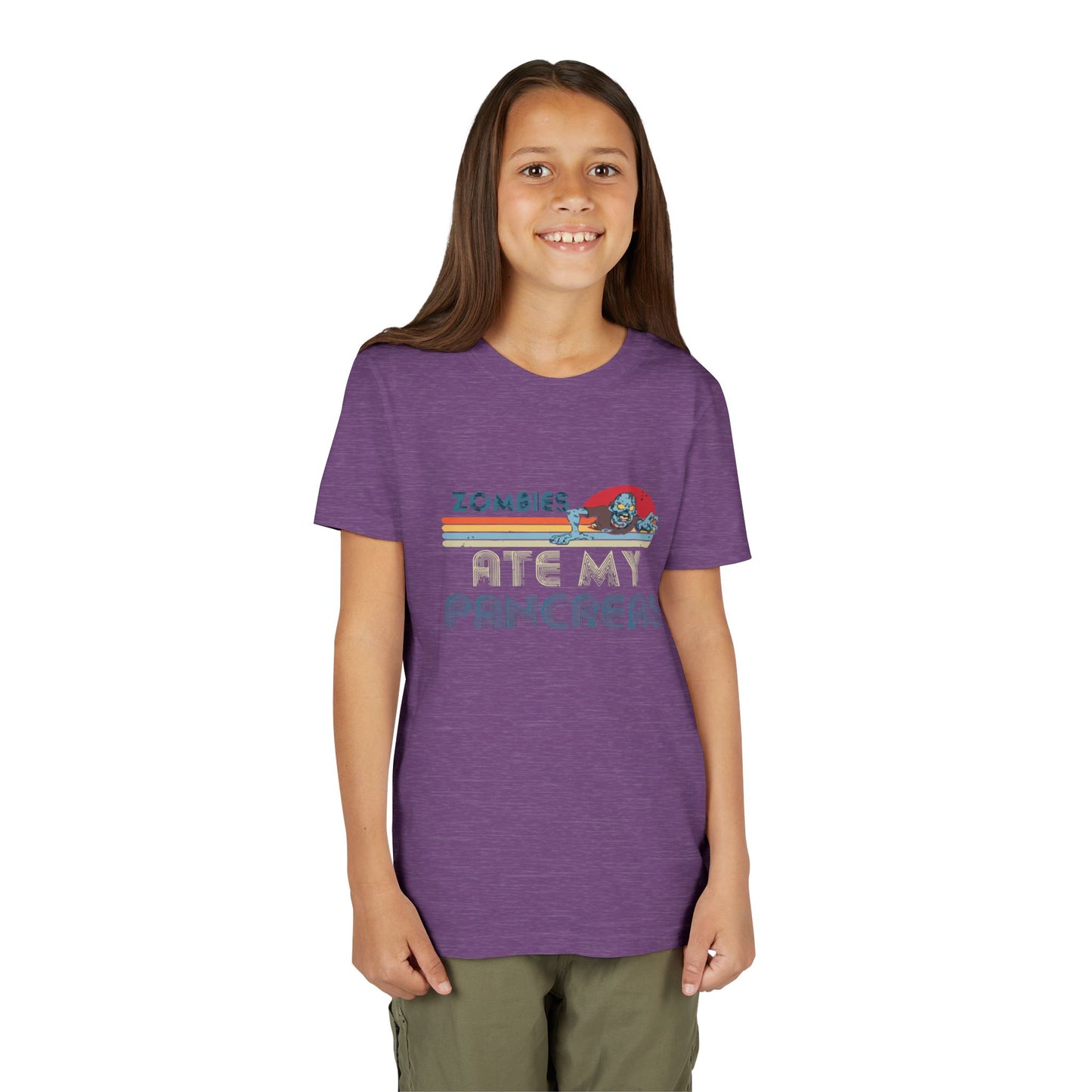 Youth Zombie Tee, Cute Graphic T-Shirt for Kids, Fun Short Sleeve Top, Halloween Costume, Gift for Little Horror Fans