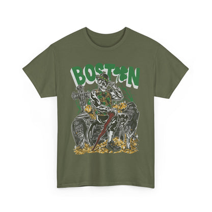 Boston Graphic Tee, Unisex Heavy Cotton T-Shirt, Vintage Boston Shirt, Irish Pride Apparel, St. Patrick's Day Gift, Casual Wear