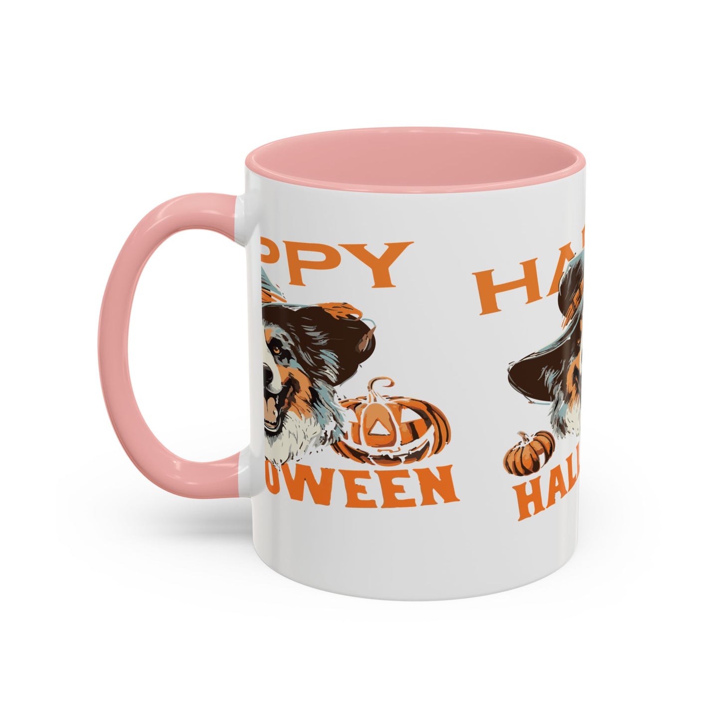 Halloween Dog Mug with Pumpkin Design, Cute Pet Lover Gift, Coffee Ceramic Cup for Fall, Spooky Season Decor, Happy Halloween