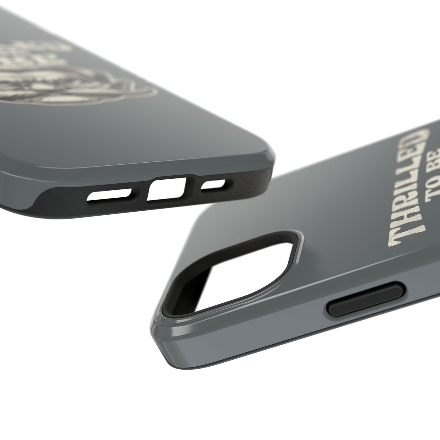 Phone Case — "Thrilled to Be Here" Vintage Mustache Man Impact Case