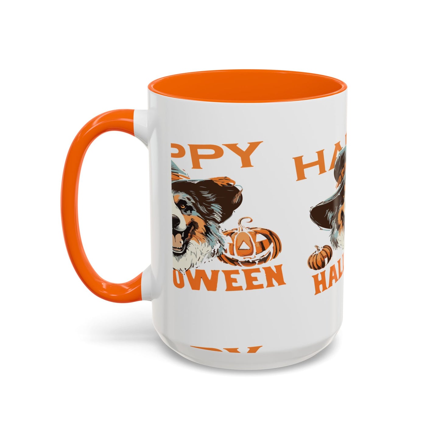 Halloween Dog Mug with Pumpkin Design, Cute Pet Lover Gift, Coffee Ceramic Cup for Fall, Spooky Season Decor, Happy Halloween