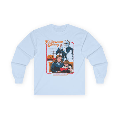 Retro Halloween Long Sleeve Tee, Unisex Tee for Fall, Halloween Safety, Spooky Season Shirt, Holiday Gift, Cozy Casual