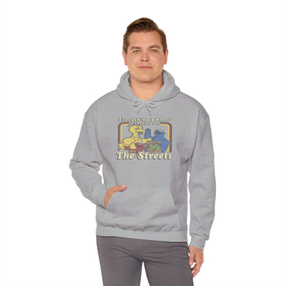Vintage Street Art Hoodie - Cozy Unisex Sweatshirt for Creative Souls, Outdoor Relaxation, Casual Hangouts