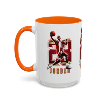 Michael Jordan Accent Coffee Mug - 11oz & 15oz - Perfect Gift for Sports Fans, Collectors, Basketball Lovers, Unique Gift Idea