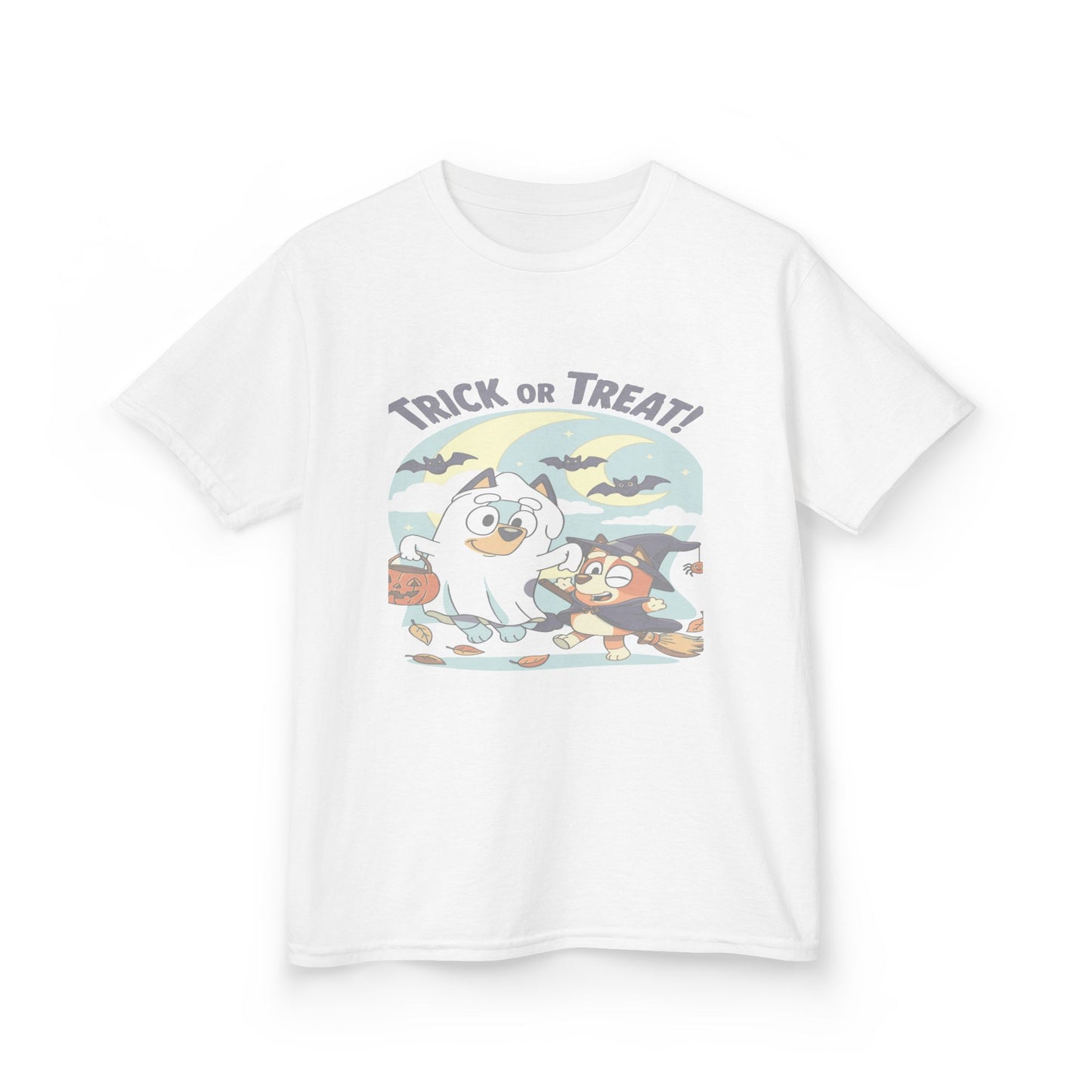 Kids Halloween T-Shirt, Trick or Treat Tee, Fun Ghost & Owl Shirt, Spooky Season Apparel, Cute Costume Top for Kids
