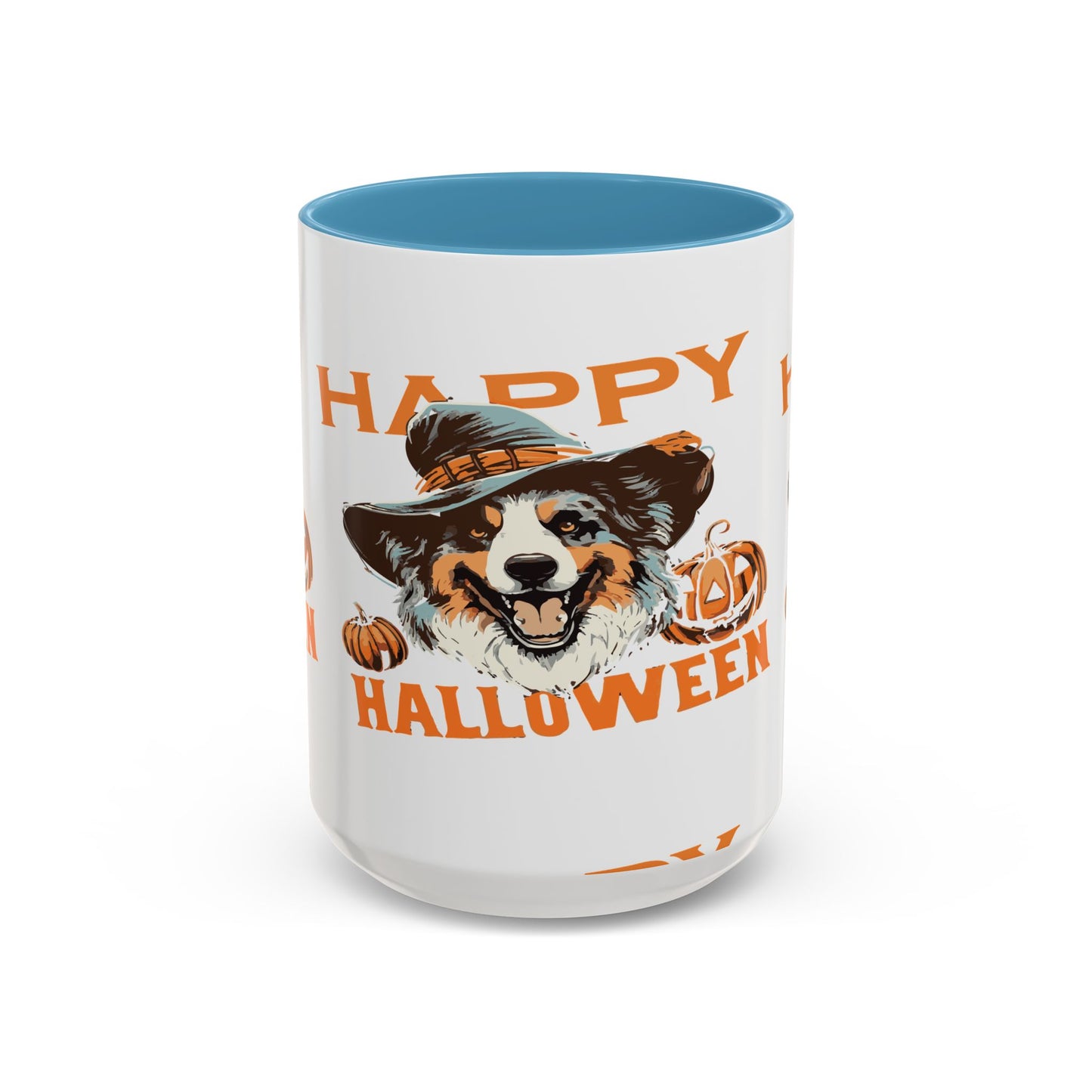 Halloween Dog Mug with Pumpkin Design, Cute Pet Lover Gift, Coffee Ceramic Cup for Fall, Spooky Season Decor, Happy Halloween