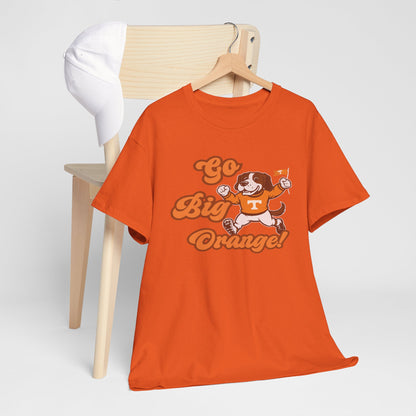 Go Big Orange Unisex Heavy Cotton Tee, Sports Fan Shirt, Casual Wear, College Game Day Top, Gift for Sports Enthusiasts