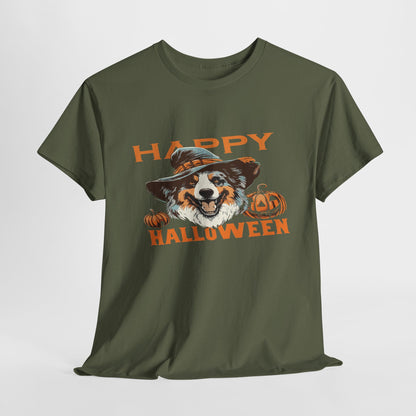 Halloween Dog Graphic Tee, Unisex T-Shirt, Spooky Pet Shirt, Fall Apparel, Trick or Treat Top