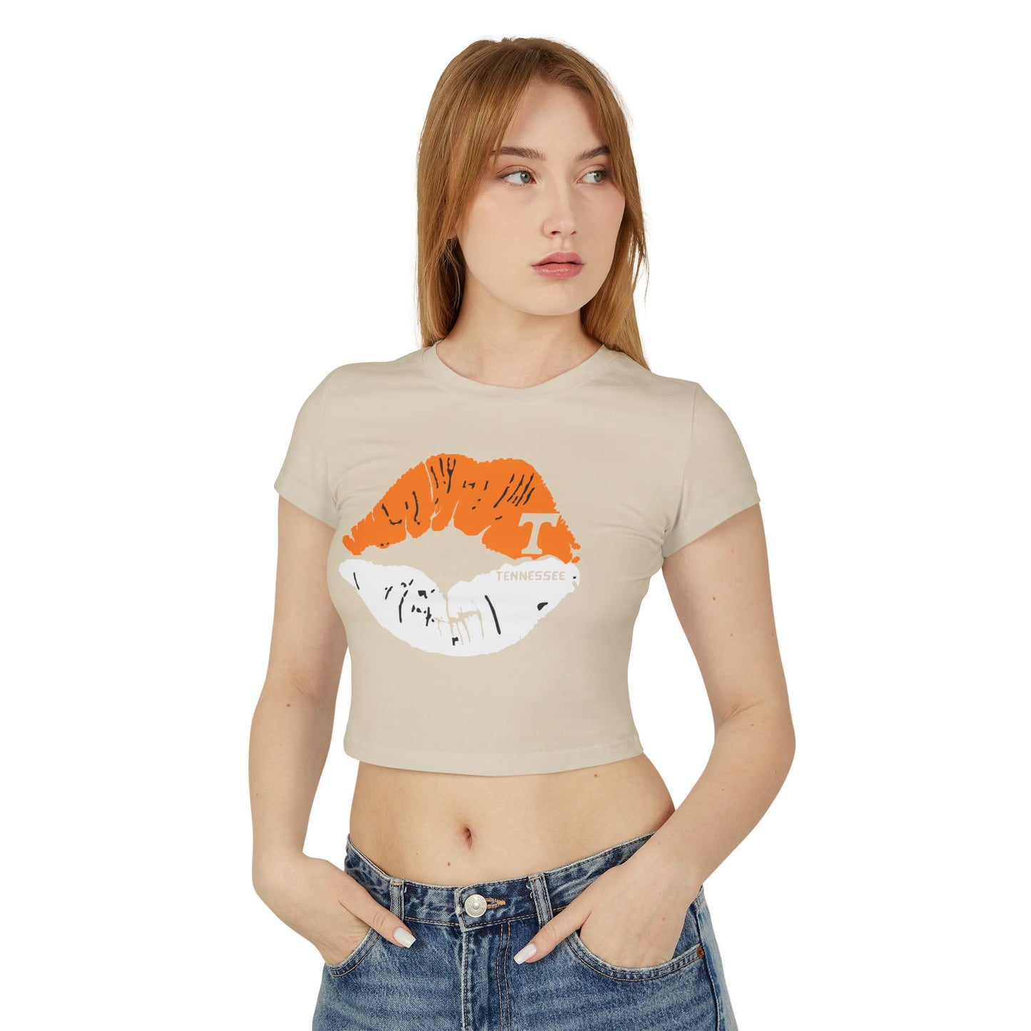 Stylish Tennessee Vols Women's Baby Tee with Lip Print