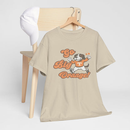 Go Big Orange Unisex Heavy Cotton Tee, Sports Fan Shirt, Casual Wear, College Game Day Top, Gift for Sports Enthusiasts