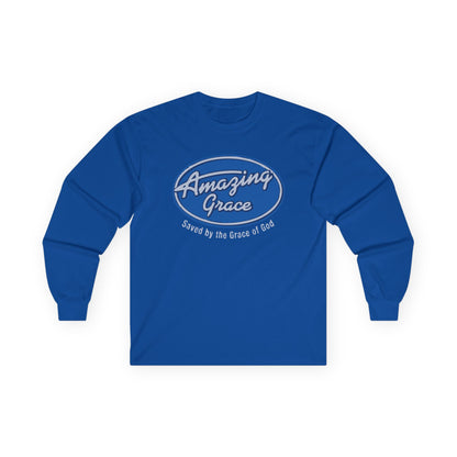 Amazing Grace Long Sleeve Tee — "Saved by the Grace of God" Christian Shirt