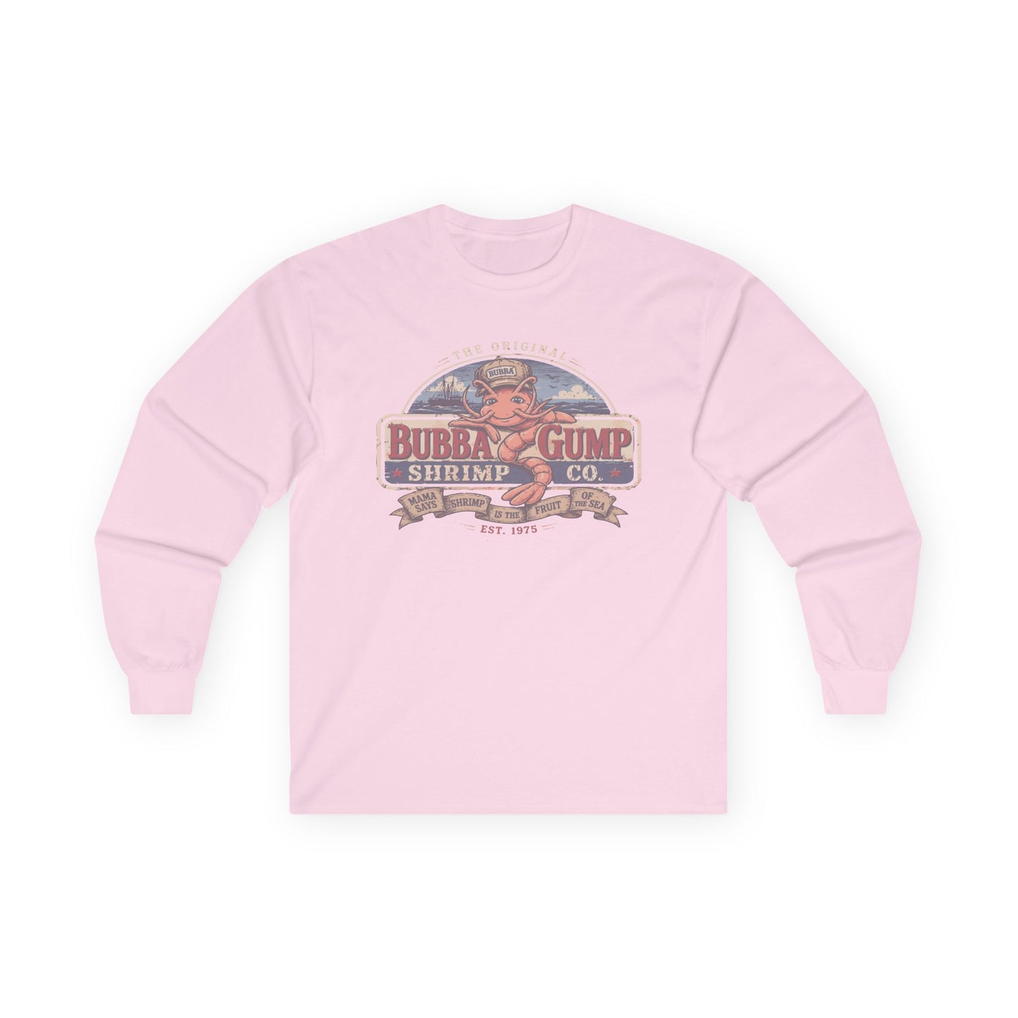 Long Sleeve Tee - Retro 'Bubba Gump Shrimp Co.' Vintage Logo