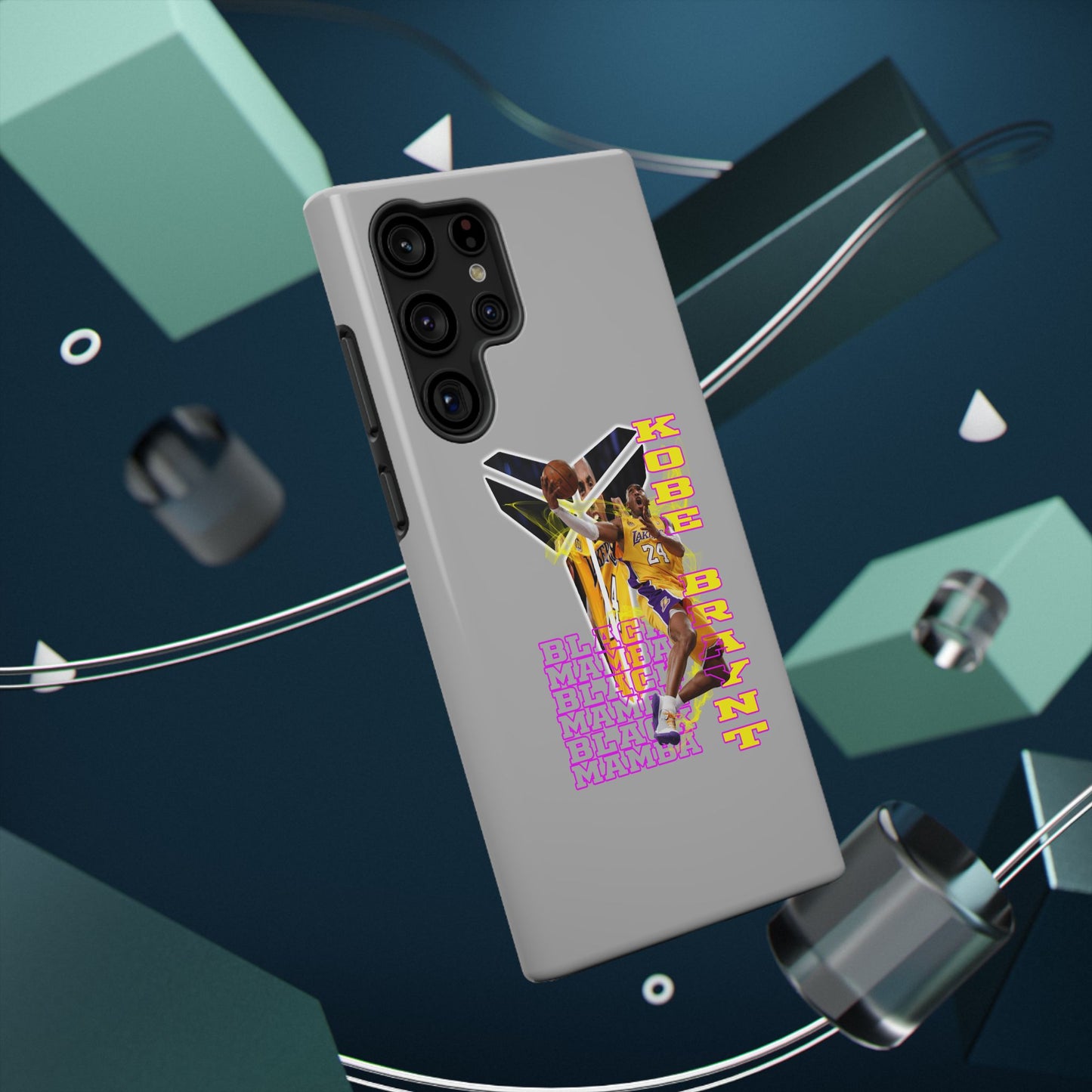 Impact-Resistant Phone Case — Bold Retro Basketball Graphic