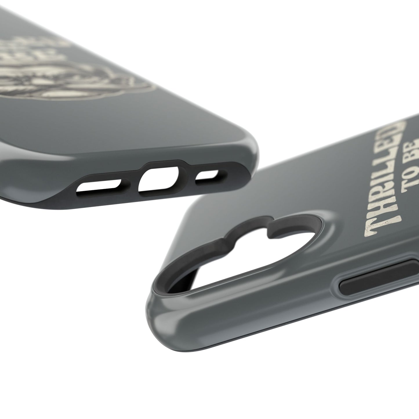 Phone Case — "Thrilled to Be Here" Vintage Mustache Man Impact Case