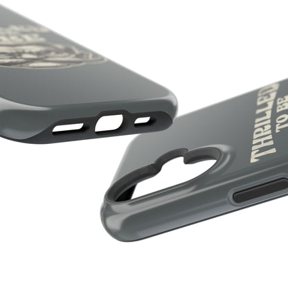 Phone Case — "Thrilled to Be Here" Vintage Mustache Man Impact Case