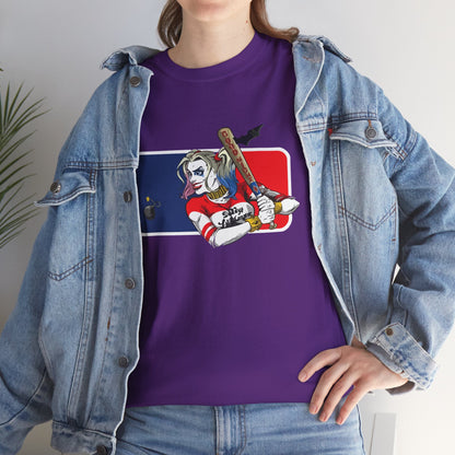 Unisex Baseball Graphic Tee - Harley Quinn DC Casual Wear for Sports Lovers