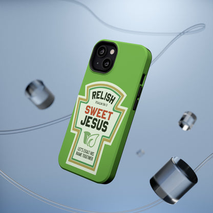 Relish Sweet Jesus Phone Case, Christian Gift, Impact-Resistant Case, Religious Phone Accessory, Faith-Based Present, Celebration Case