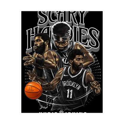 Basketball Wall Art Poster, Scary Hardies, Matte Vertical Print, Sports Decor, Gift for Fans, Home & Office Decoration