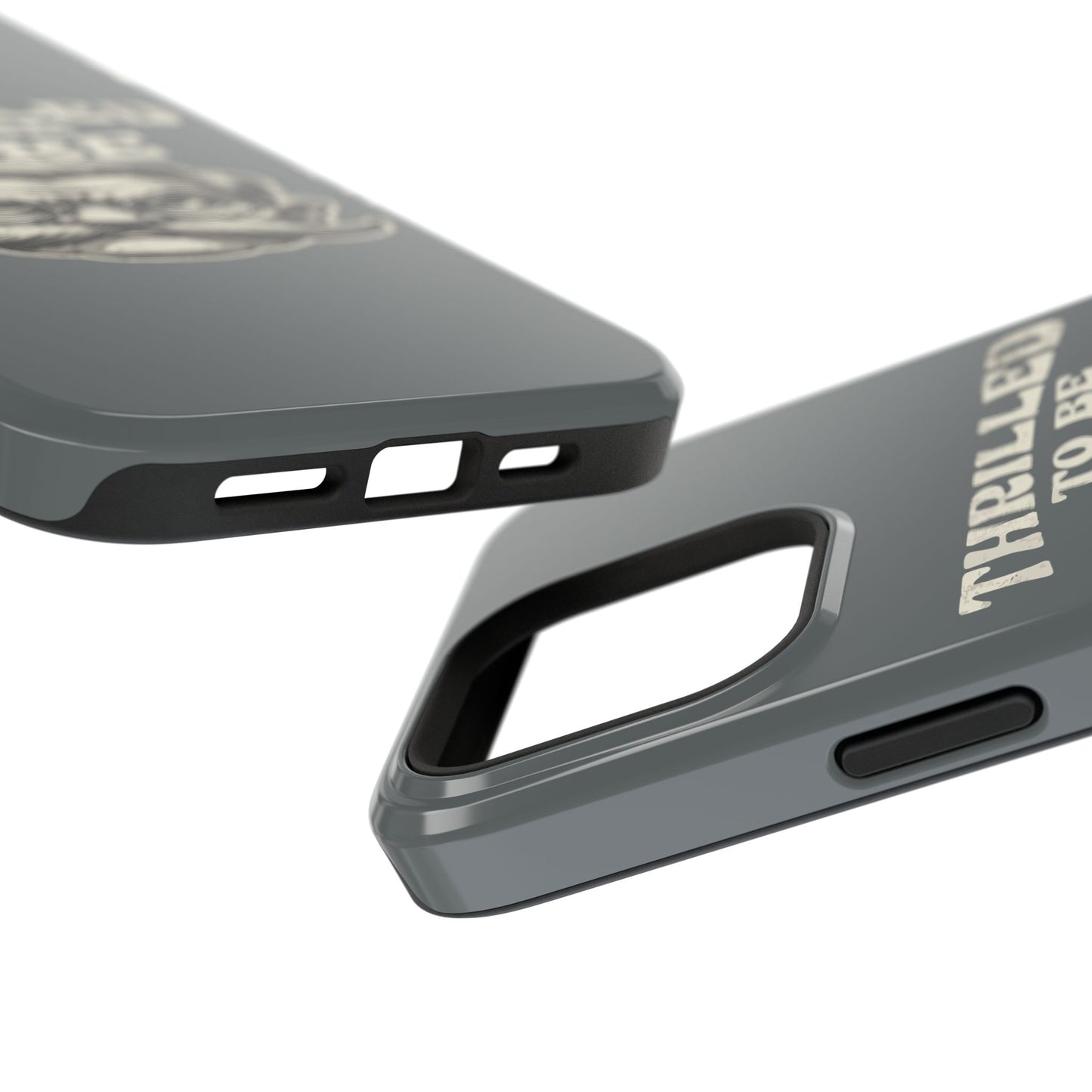 Phone Case — "Thrilled to Be Here" Vintage Mustache Man Impact Case