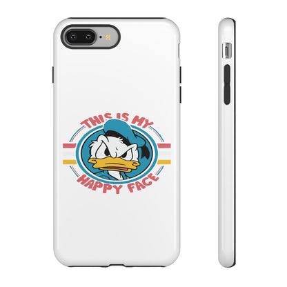 Tough Cases: This is My Happy Face Phone Case, Funny Phone Case, Donald Duck Case, Cute Phone Accessory, Gift for Disney Fans