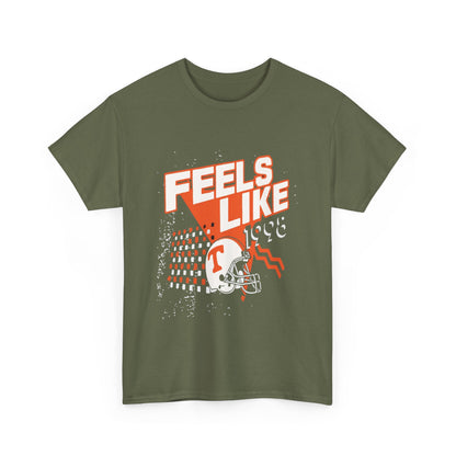 Unisex Heavy Cotton Tee - 'Feels Like' Retro Football Tee, Casual Style, Game Day Shirt, Gift for Sports Fans, Outdoor Activities