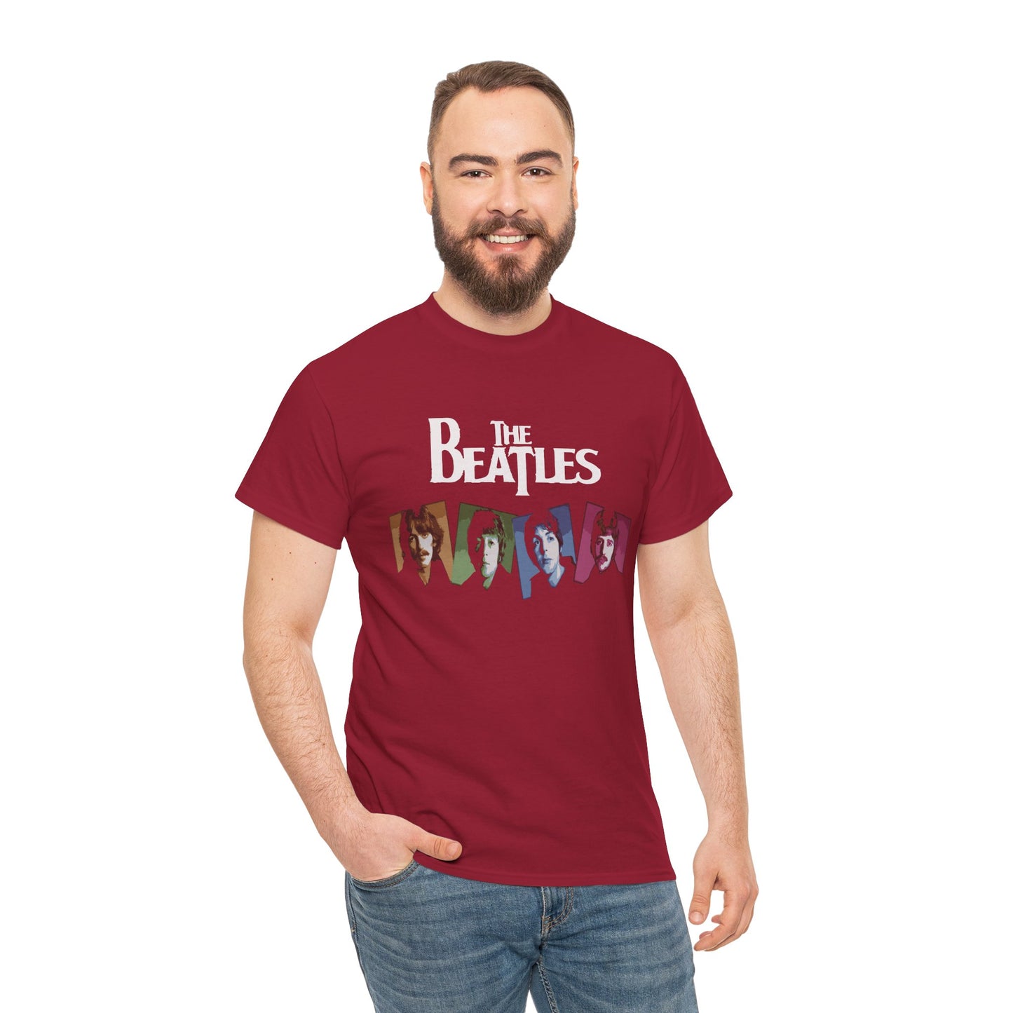 Retro Beatles Graphic Tee - Vintage Unisex Heavy Cotton T-Shirt, Music Lover Gift, 60s Inspired Fashion, Concert T-Shirt, Gift for Him/Her