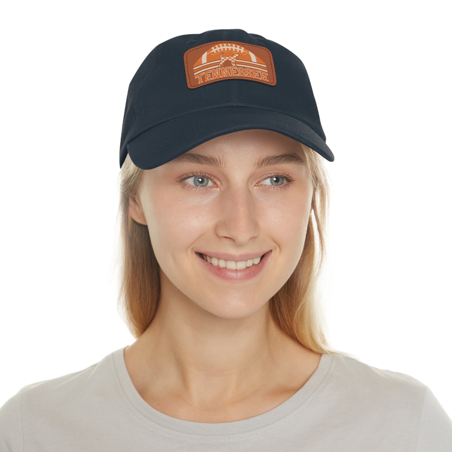 Tennessee Dad Hat with Leather Patch, Casual Hat, Sports Cap, Gift for Dads, Outdoor Hat, Summer Accessory