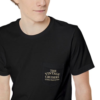 Retro Allons Church of Christ Pocket T-shirt