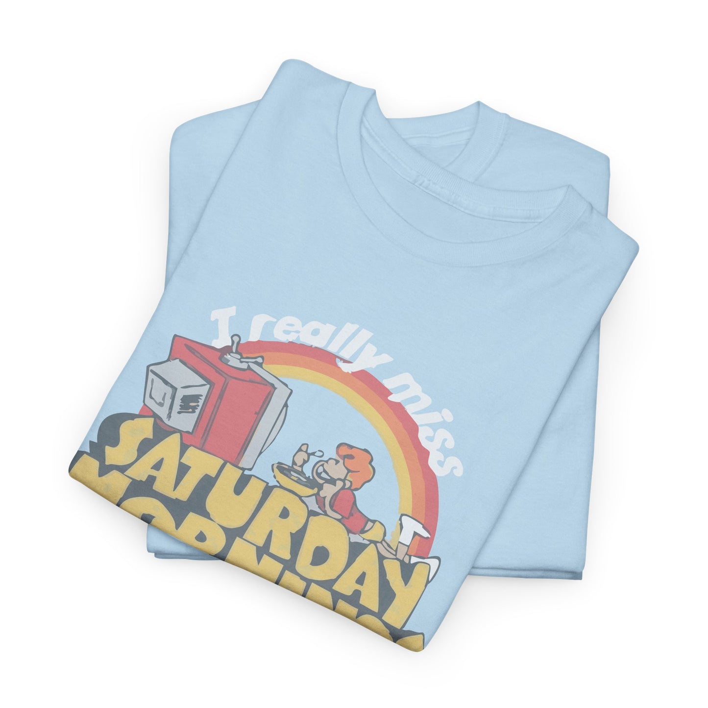 Retro Saturday Mornings Tee, Vintage Cartoon Shirt, Unisex Cotton Tee, Cozy Weekend Vibe, Perfect Gift for Nostalgia Lovers