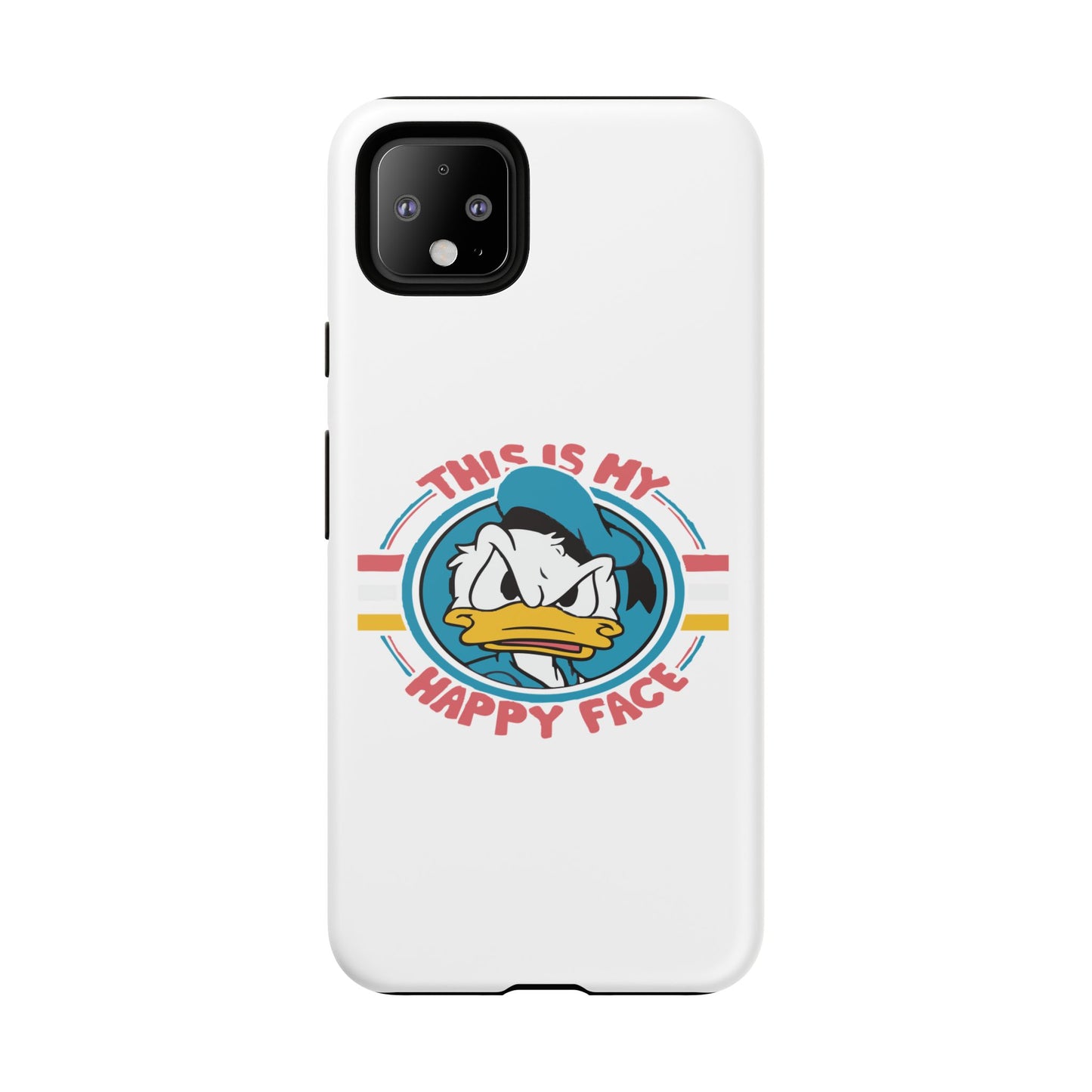 Tough Cases: This is My Happy Face Phone Case, Funny Phone Case, Donald Duck Case, Cute Phone Accessory, Gift for Disney Fans