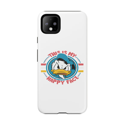 Tough Cases: This is My Happy Face Phone Case, Funny Phone Case, Donald Duck Case, Cute Phone Accessory, Gift for Disney Fans