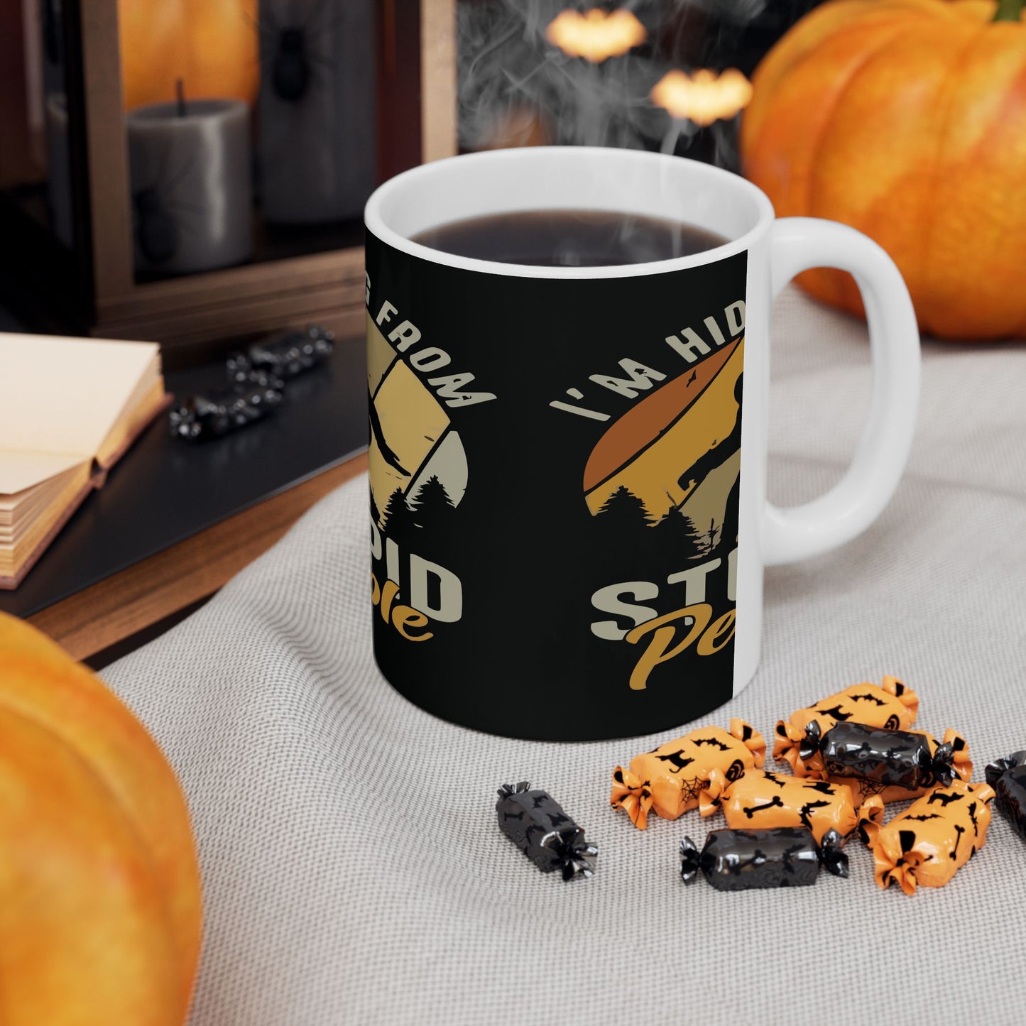 Funny Bigfoot Coffee Mug - Hiding from Stupid People - Gift for Sasquatch Lovers, Humor Mug, Office Coffee Cup, Unique Gift, Laughs [...]