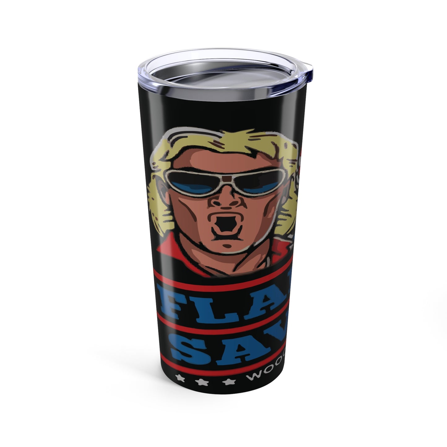 Randy vs. Flair Retro 20oz Tumbler — Vintage Wrestling Design