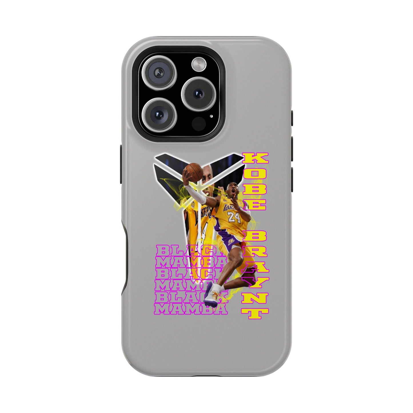 Impact-Resistant Phone Case — Bold Retro Basketball Graphic