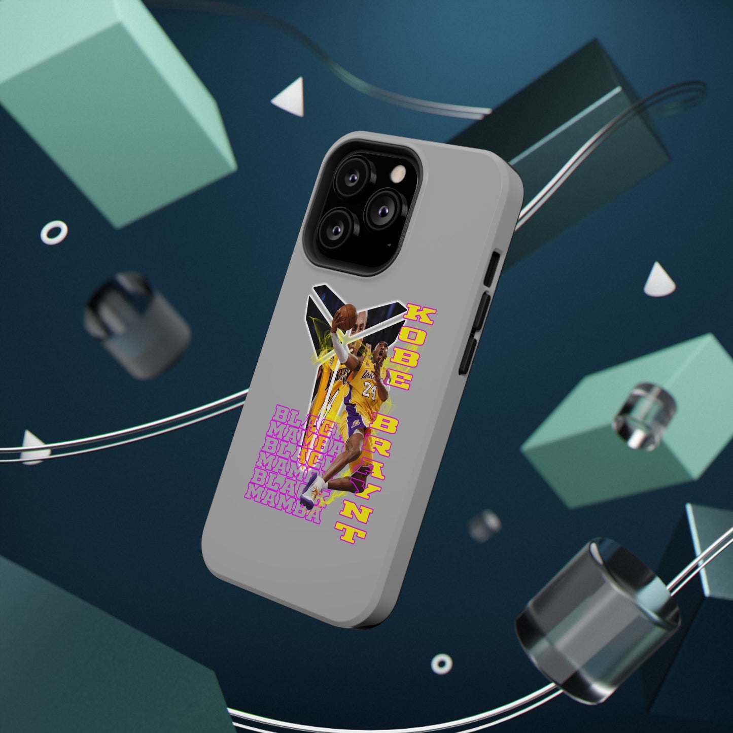 Impact-Resistant Phone Case — Bold Retro Basketball Graphic