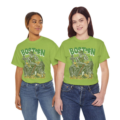 Boston Graphic Tee, Unisex Heavy Cotton T-Shirt, Vintage Boston Shirt, Irish Pride Apparel, St. Patrick's Day Gift, Casual Wear