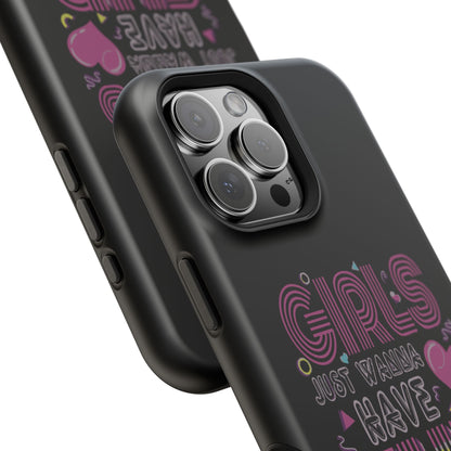 Fun Vibe Phone Case - Girls Just Wanna Have Fun Cell Case, Impact-Resistant Cover, Gift for Teens, Birthday Party Accessory, Trendy Tech