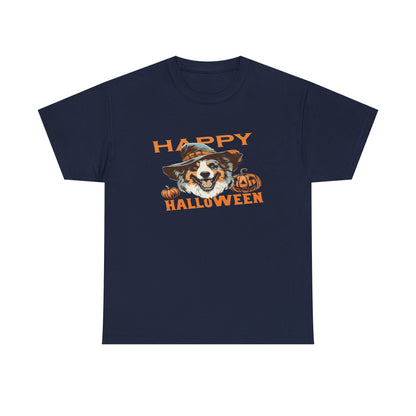 Halloween Dog Graphic Tee, Unisex T-Shirt, Spooky Pet Shirt, Fall Apparel, Trick or Treat Top