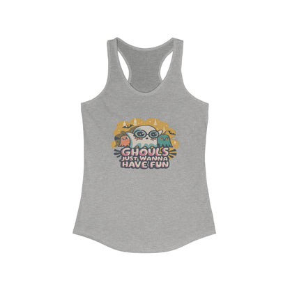 Ghouls Just Wanna Have Fun Tank Top, Women's Summer Shirt, Halloween Apparel, Casual Top, Spooky Gift, Fun Workout Wear