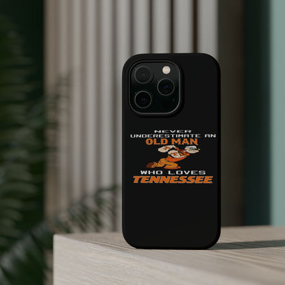 Tough Phone Case, Old Man Who Loves Tennessee, Gift for Grandpa, Tennessee Pride, Men's Accessories, Father's Day, Custom Cases