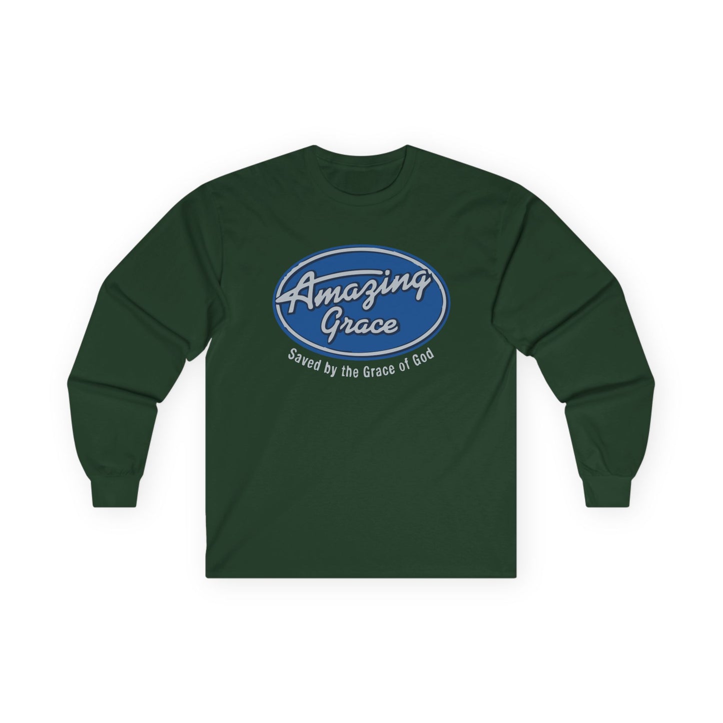 Amazing Grace Long Sleeve Tee — "Saved by the Grace of God" Christian Shirt