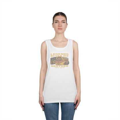 Unisex Heavy Cotton Tank Top | Legends Never Die Brother, Memorial Gift, Casual Wear, Summer Outfit, Unique Tribute