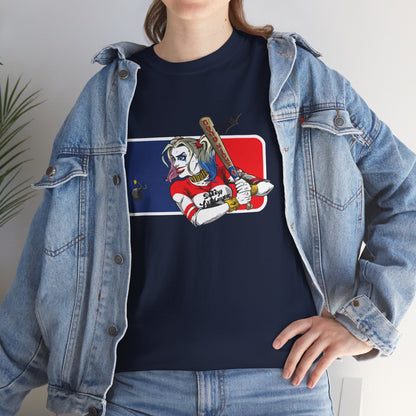 Unisex Baseball Graphic Tee - Harley Quinn DC Casual Wear for Sports Lovers