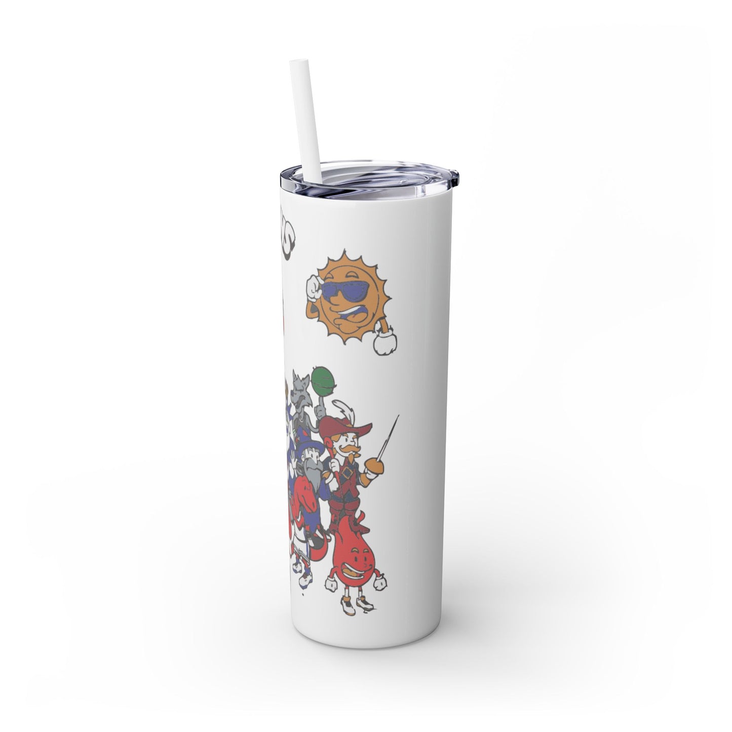 NBA Toons Skinny Tumbler with Straw, 20oz - Stylish Drinkware for Sports Fans, Gift for Birthdays, Holidays, Basketball Lovers, Fun [...]